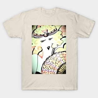 ART DECO ICECREAM FLAPPER ,,,,Jacqueline Mcculloch T-Shirt